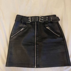 Top shop leather skirt